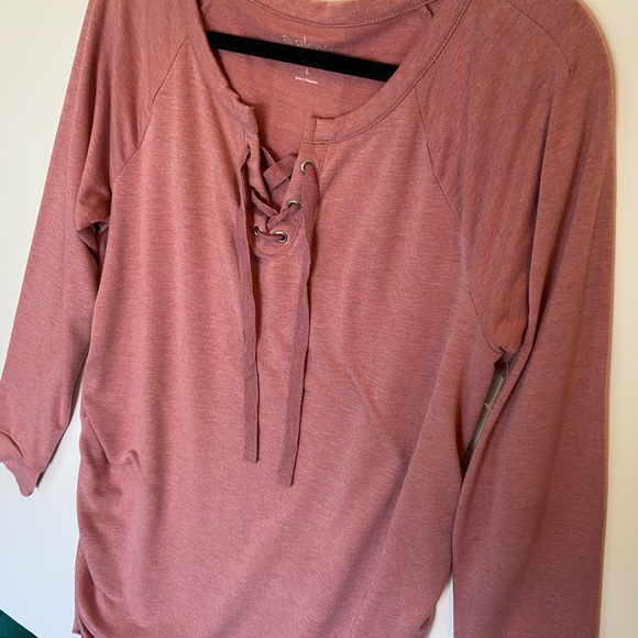 Maternity Tunic Sweatshirt Sweater For Photoshoot Professional Work Pink Size L - Picture 4 of 4
